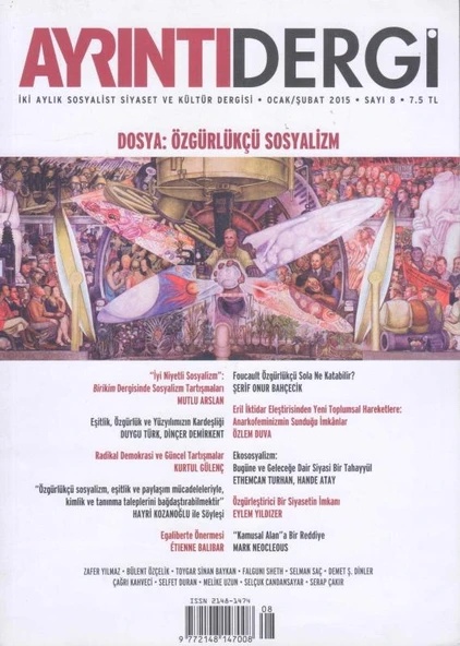Ayrıntıdergi İki Aylık Sosyalist Siyaset ve Kültür Dergisi - Dosya: Özgürlükçü Sosyalizm Yıl: 2015 Sayı: 8 ürün görseli 1