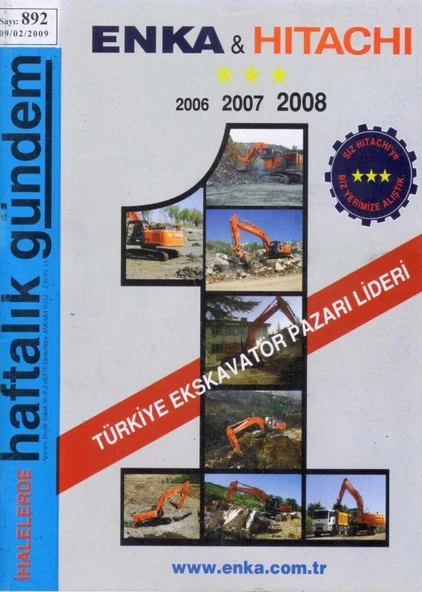 İhalelerde Haftalık Gündem Dergisi Yıl: 2009 Sayı: 892 ürün görseli 1
