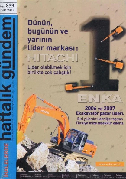 İhalelerde Haftalık Gündem Dergisi Yıl: 2004 Sayı: 859 ürün görseli 1