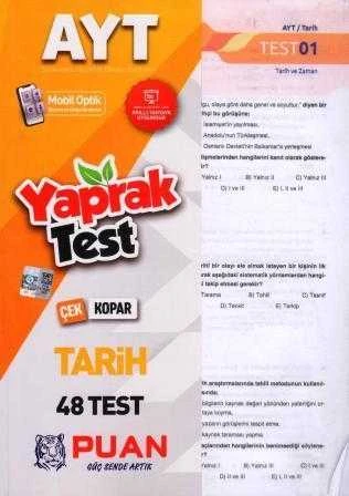 AYT Yaprak Test Çek Kopar Tarih 48 Test ürün görseli 1