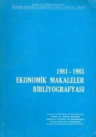 1981 - 1985 Ekonomik Makaleler Bibliyografyası - 1986 Yılı İlk Baskısı ürün görseli 1