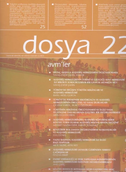 TMMOB Mimarlar Odası Ankara Şubesi Dosya 22 Kasım 2010 - AVM'ler ürün görseli 1