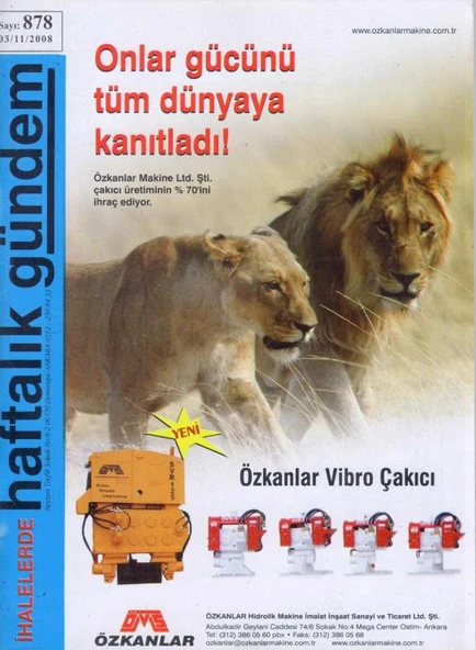 İhalelerde Haftalık Gündem Dergisi Yıl: 2004 Sayı: 878 ürün görseli 1