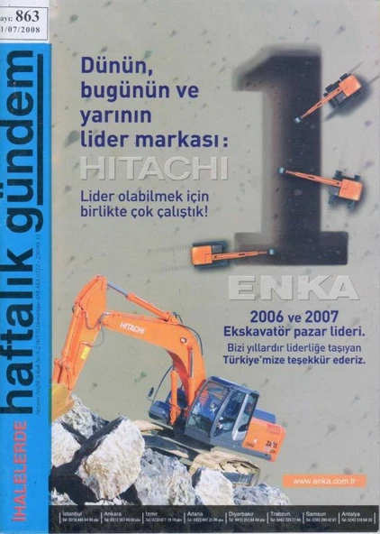 İhalelerde Haftalık Gündem Dergisi Yıl: 2004 Sayı: 863 ürün görseli 1