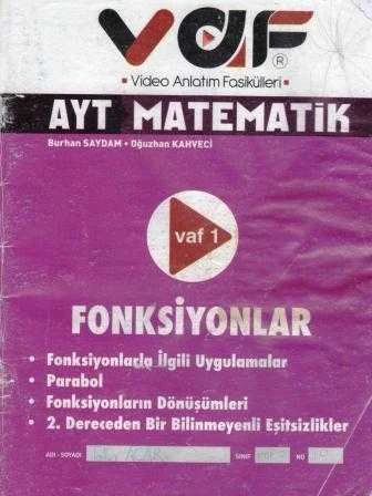 Vaf AYT Matematik Fonksiyonlar Soru Bankası Vaf 1 ürün görseli 1