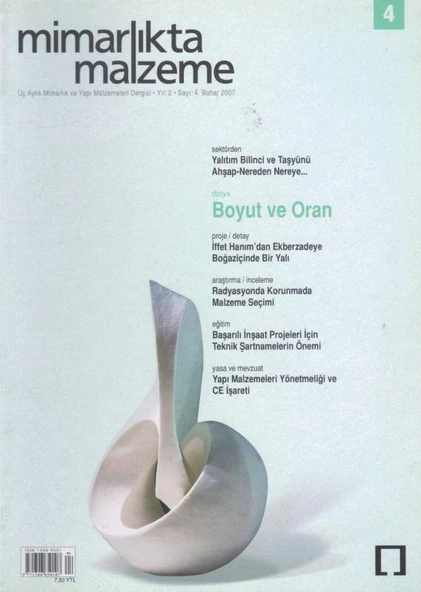 Mimarlıkta Malzeme Yıl: Bahar 2007 Sayı: 4 ürün görseli 1