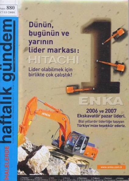 İhalelerde Haftalık Gündem Dergisi Yıl: 2004 Sayı: 880 ürün görseli 1
