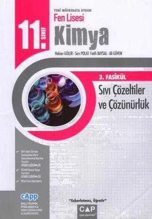 11. Sınıf Yeni Müfredata Uygun Fen Lisesi Kimya 3. Fasikül / Sıvı Çözeltiler ve Çözünürlük "Ezberletmez Öğretir" ürün görseli 1
