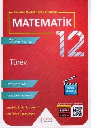 Kazanım Merkezli Soru Kitapçığı Matematik 12 / Yeni Nesil ÖSYM Tipi Sorular / *Türev - Örnek Çözümlü - Akıllı Tahtaya Uygun " Anadolu Lisesi Programı + Fen Lisesi Kazanımları ürün görseli 1
