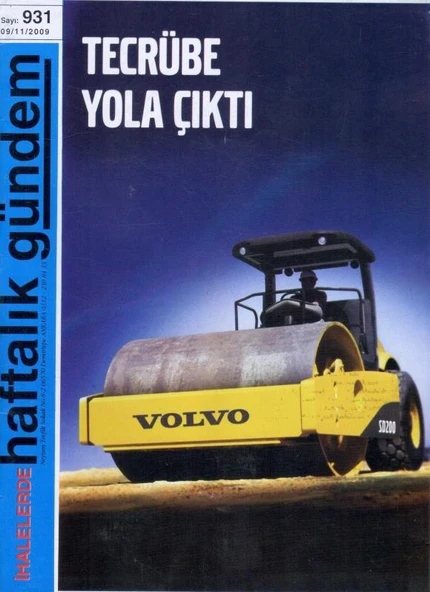 İhalelerde Haftalık Gündem Dergisi Yıl: 2009 Sayı: 931 ürün görseli 1