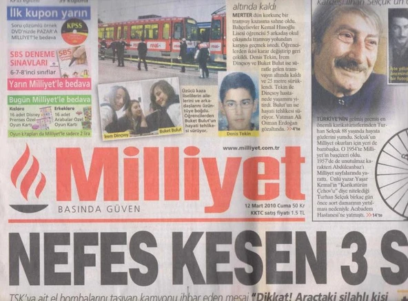 Milliyet Gazetesi 12 Mart 2010 Cuma Tam ve Eksiksiz ürün görseli 1