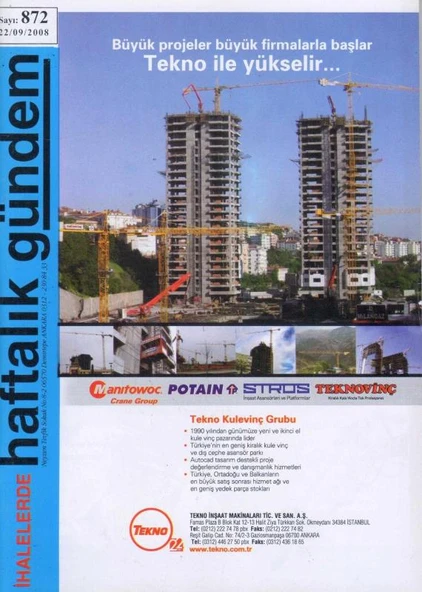 İhalelerde Haftalık Gündem Dergisi Yıl: 2004 Sayı: 872 ürün görseli 1
