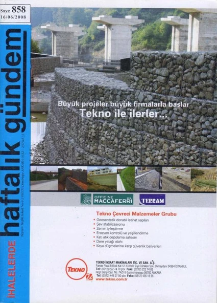 İhalelerde Haftalık Gündem Dergisi Yıl: 2004 Sayı: 858 ürün görseli 1