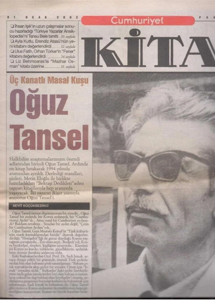 Cumhuriyet Gazetesi Kitap Eki 31 Ocak 2002 Sayı: 624 Tam ve Eksiksiz ürün görseli 1