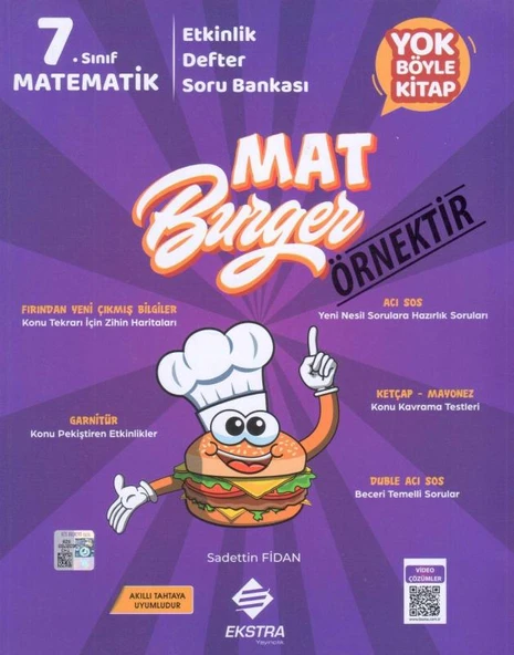 7. Sınıf Matematik MAT Burger Etkinlik Defter Soru Bankası / Yok Böyle Kitap ürün görseli 1