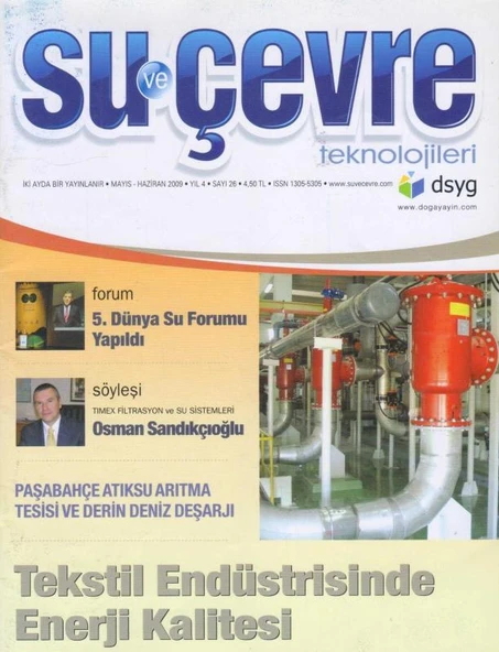 Su ve Çevre Teknolojileri Sayı: 26 (Paşabahçe Atıksu Arıtma Tesisi ve Derin Deniz Deşarjı) Tekstil Endüstrisinde Enerji Kalitesi ürün görseli 1