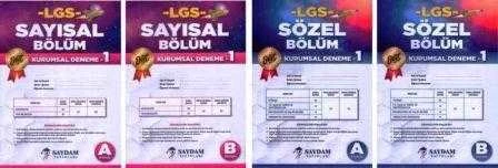 Saydam Yayınları LGS Sayısal + Sözel Bölüm Kurumsal Deneme 1 A ve B Kitapçıkları (4 Kitap Takım) ürün görseli 1
