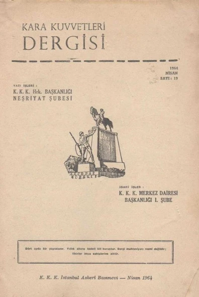 Kara Kovvetleri Dergisi Nisan 1964 Sayı: 19 ürün görseli 1
