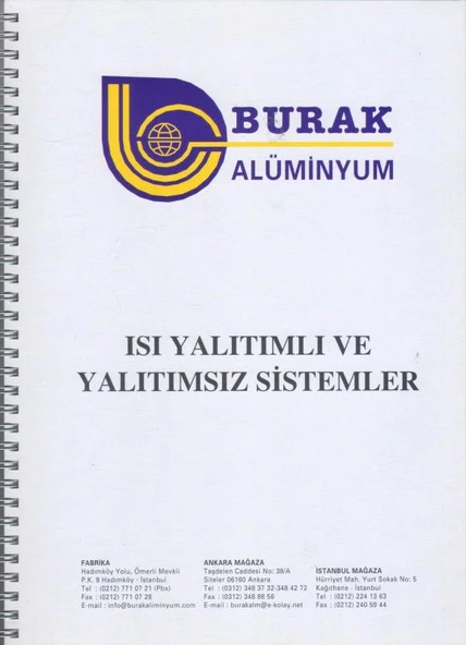 Burak Alüminyum Isı Yalıtımlı ve Yalıtımsız Sistemler ürün görseli 1