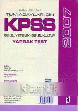 TÜM ADAYLAR İÇİN KPSS GENEL YETENEK / GENEL KÜLTÜR YAPRAK TEST 2007 ürün görseli 1