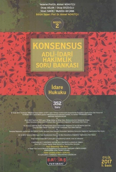 Konsensus Adli-İdari Hakimlik Soru Bankası İdare Hukuku 352 Soru Modül: 2 ürün görseli 1