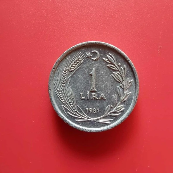 T.C. Merkez Bankası Madeni 1 Lira (1981 Yılı Üretimi) / Acmonital ürün görseli 1