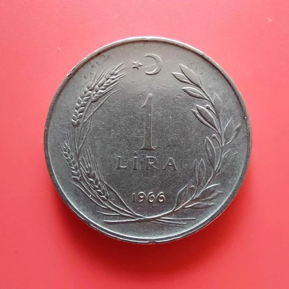 T.C. Merkez Bankası Madeni 1 Lira (1966 Yılı Üretimi) / Acmonital ürün görseli 1
