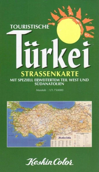 Touristische Türkei Strassenkarte / Mit Speziell Erweitertem Teil West Und Südanatolien ürün görseli 1