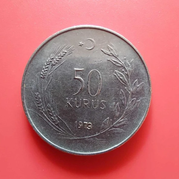 T.C. Merkez Bankası Madeni 50 Kuruş (1973 Yılı Üretimi) / Acmonital ürün görseli 1