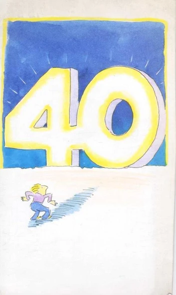 Carlton Cards / Kartpostal No: 57 / 101479 / Ne T'inquietes Pas, Ça N'est Jamais Que Deux Fois Vingt Ans! / JOYEUX ANNIVERSAIRE / 2 Katlı ürün görseli 1