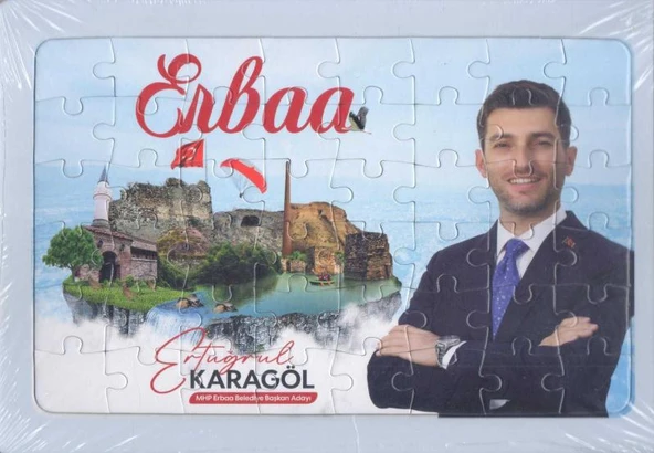 Ertuğrul Karagöl MHP Tokat Erbaa Belediye Başkan Adayı 48 Parça Pazılı ürün görseli 1