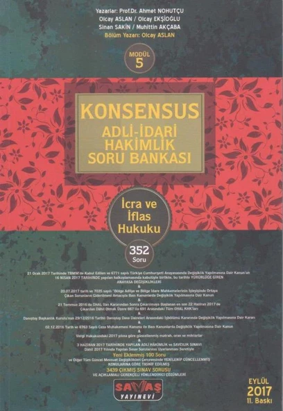 Konsensus Adli-İdari Hakimlik Soru Bankası İcra ve İflas Hukuku 352 Soru Modül: 5 ürün görseli 1