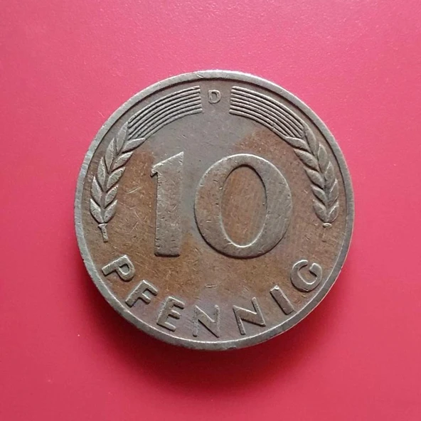 Alman Merkez Bankası Madeni 10 Pfennig (1949 Yılı Üretimi) D Serisi ürün görseli 1