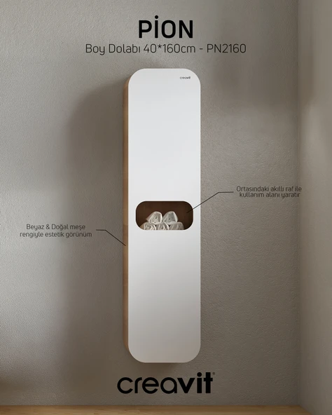 Pion Boy Dolabı Meşe - Resim 2