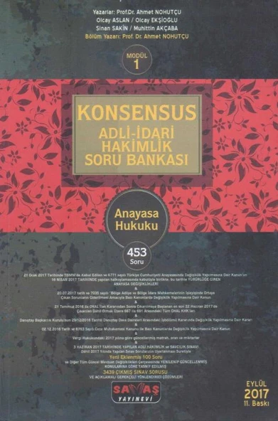 Savaş Yayınları Konsensus Soru Bankası Serisi 9 Modül Takım (Anayasa + İdare + İdari Yargılama + Ceza Hukuku ve Ceza Muhakemesi + İcra ve İflas + Medeni + Borçlar + Ticaret + Vergi Hukuku) 3430 Soru ürün görseli 1
