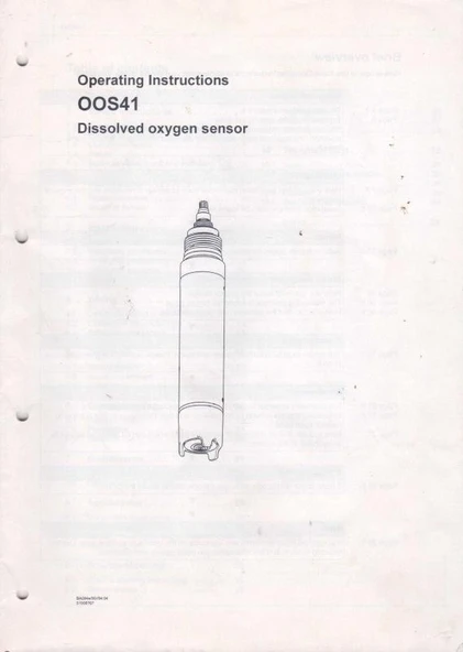 Operating Instructions / OOS41 / Dissolved Oxygen Sensor ürün görseli 1