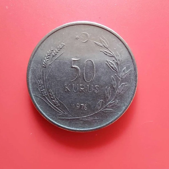 T.C. Merkez Bankası Madeni 50 Kuruş (1976 Yılı Üretimi) / Acmonital ürün görseli 1