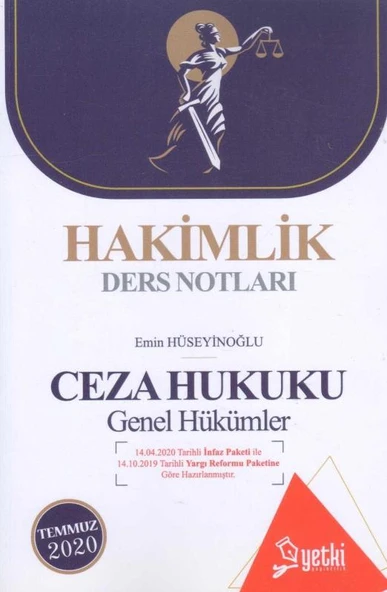 Hakimlik Ders Notları Ceza Hukuku Genel Hükümler ürün görseli 1