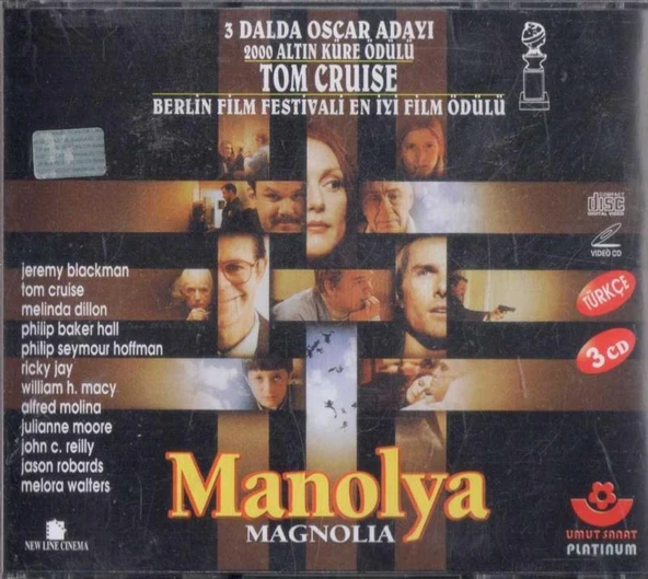 Manolya / Magnolia - Türkçe 3 CD Film - Tom Cruise (3 Dalda Oscar Adayı - 2000 Altın Küre Ödülü - Berlin Film Festivalinde En İyi Film Ödülü) ürün görseli 1