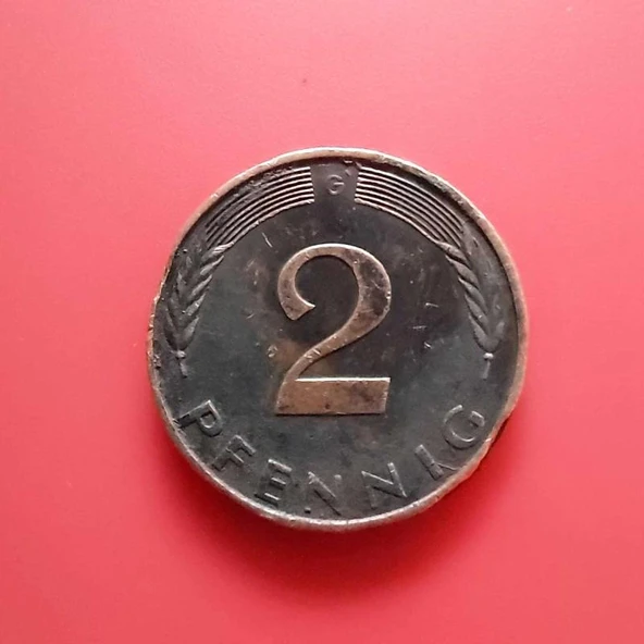Alman Merkez Bankası Madeni 2 Pfennig (1980 Yılı Üretimi) G Serisi ürün görseli 1