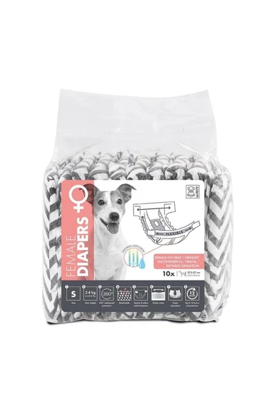 M-PETS Diapers Dişi Köpekler Için Külot Small 10lu ürün görseli 1
