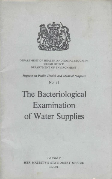 The Bacteriological Examination of Water Supplies - 1977 Yılı 5. Baskısı ürün görseli 1