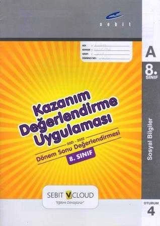 8. Sınıf Sosyal Bilgiler Dönem Sonu Değerlendirmesi / Kazanım Değerlendirme Uygulaması A Oturum 4 ürün görseli 1