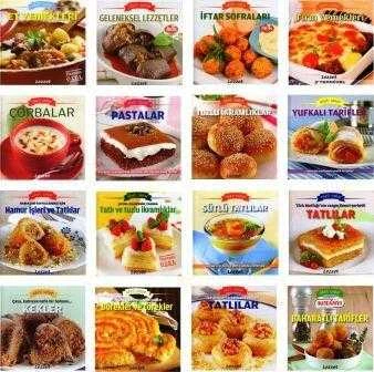 Sihirli Tatlar / Sert Ciltli Kuşe Kağıda Renkli Prestij Baskı Yemek Seti 9 Cilt Takım ürün görseli 1