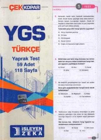 Çek Kopar YGS Türkçe Yaprak Test "59 Adet 118 Sayfa" / Daha Fazlasını İsteyenlere ürün görseli 1