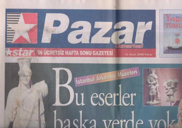 Star Gazetesi Pazar Eki 15 Ocak 2006 Pazar Tam ve Eksiksiz ürün görseli 1
