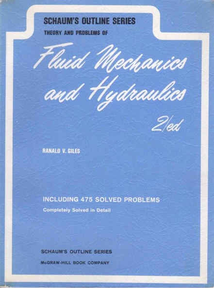 Schaum's Outline of Theory and Problems of Fluid Mechanics and Hydraulics - 1962 Yılı İkinci Baskısı ürün görseli 1