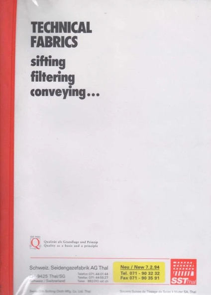Technical Fabrics Sifting Filtering Conveying… - Kuşe Kağıda, Renkli, Resimli, İlk Baskısı ürün görseli 1