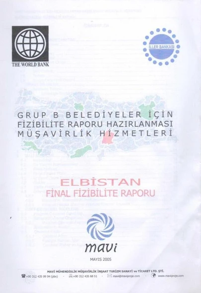 Grup B Belediyeler İçin Fizibilite Raporu Hazırlanması Müşavirlik Hizmetleri - Elbistan Final Fizibilite Raporu ürün görseli 1