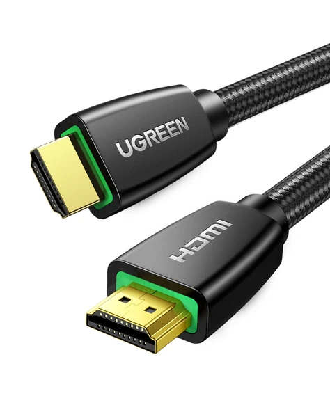 UGREEN Örgülü 4K 18 Gb/s HDMI 2.0 Kablo Siyah, 2 Metre, 40410 ürün görseli 1
